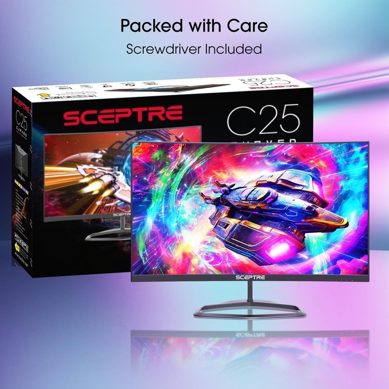 Curved 24.5" Gaming Monitor 240Hz 1080P 1ms with Built In Speakers   Black1