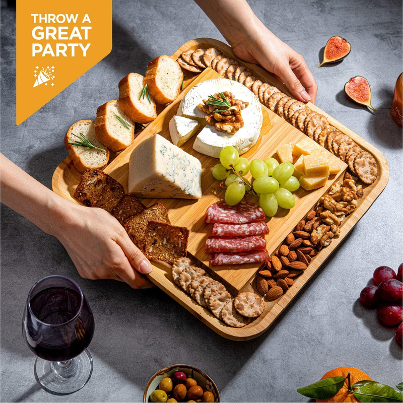 Charcuterie Bamboo Cheese Board & Knife Gift Set Housewarming Wedding 20257