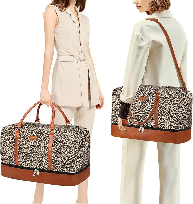 21in Weekender Duffle Bag Women 3Pc Set Carry On Travel Shoe Compartment1