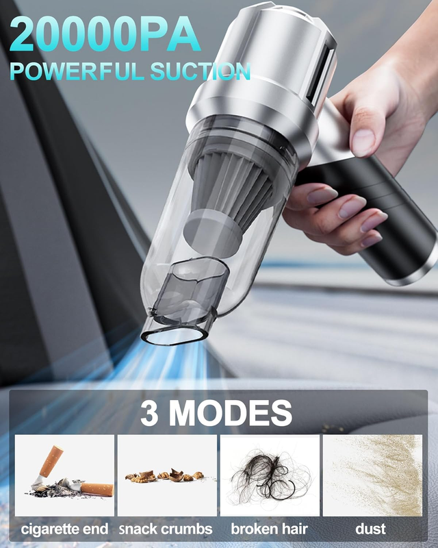 Portable Cordless Vacuum Cleaner 20000Pa Foldable 4 in 1 Air Duster Blower Pump1