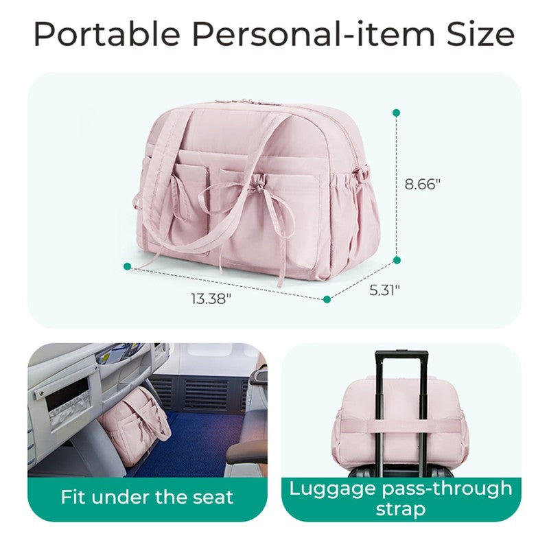 Travel Duffel Bag for Women, Lightweight Fashion Tote Handbag with Bowtie, Water7