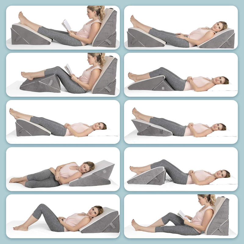 Adjustable Wedge Pillow for Sleep Apnea Acid Reflux Back Support1
