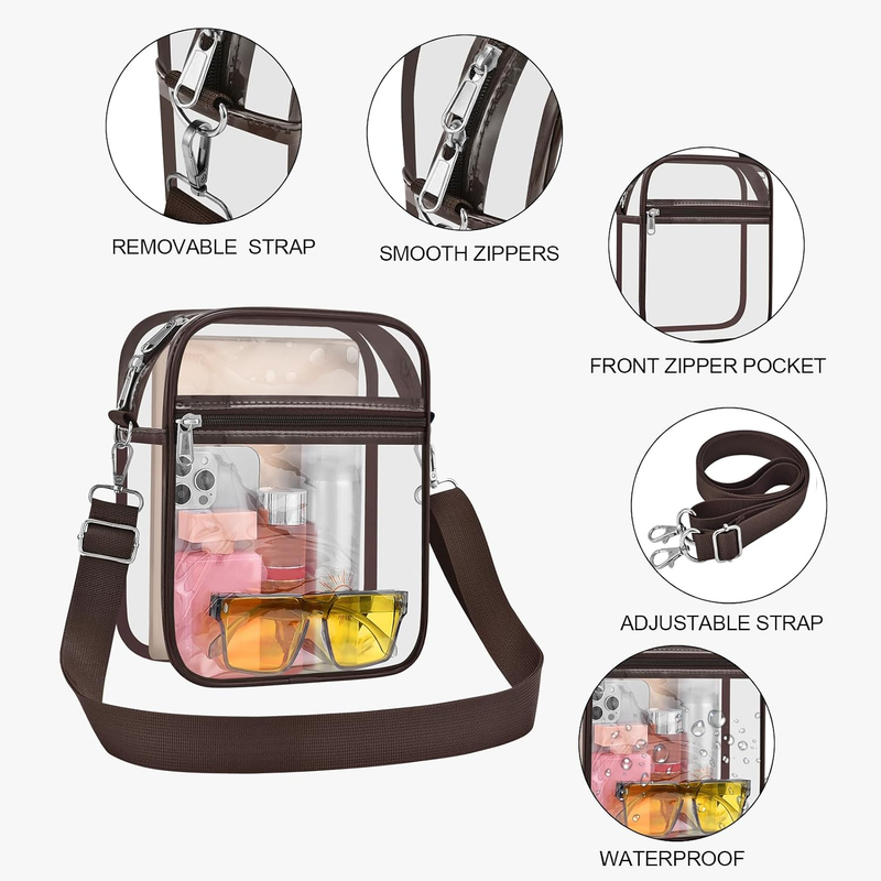 Clear Stadium Approved Crossbody Bag Transparent Messenger Purse3