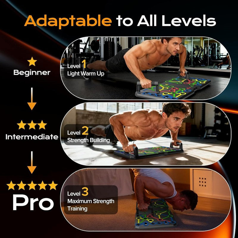 Extra Large Push Up Board 30-in-1 Portable Pushup Stands Home Gym Training6
