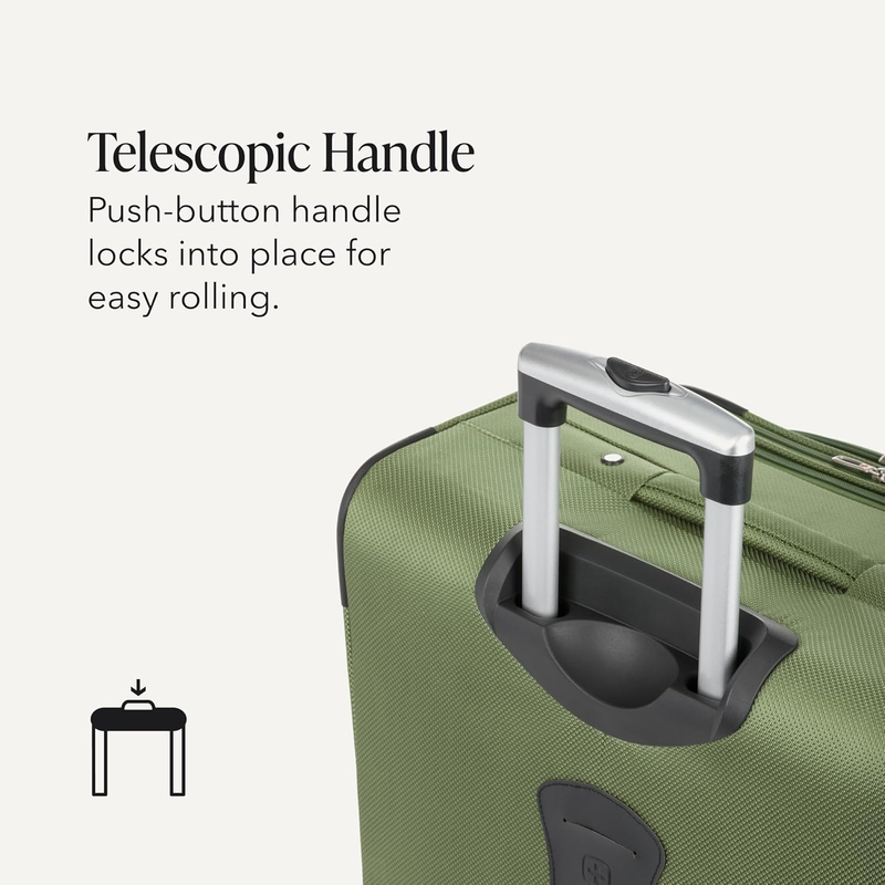 Sion Large Checked Softside Expandable Spinner Travel Suitcase Evergreen6