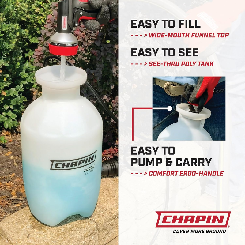USA 22000 1 Gallon Pump Sprayer 2 Pack Hand Pressurized Lawn Garden Translucent3