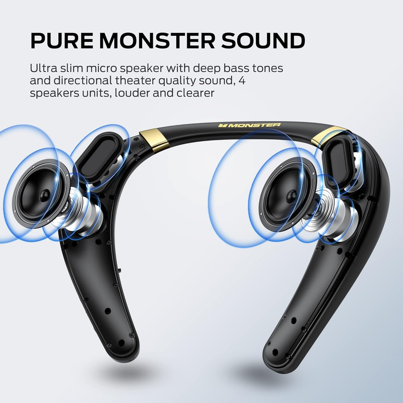 Boomerang Neckband Bluetooth Speaker, Neck Wireless Wearable Speaker with 12H Pl1