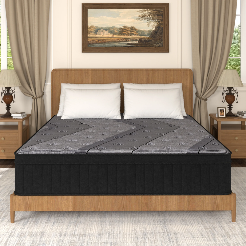 Queen Size Mattresses 12 Inch, Medium Firm Hybrid Mattress, Memory Foam and Indi10
