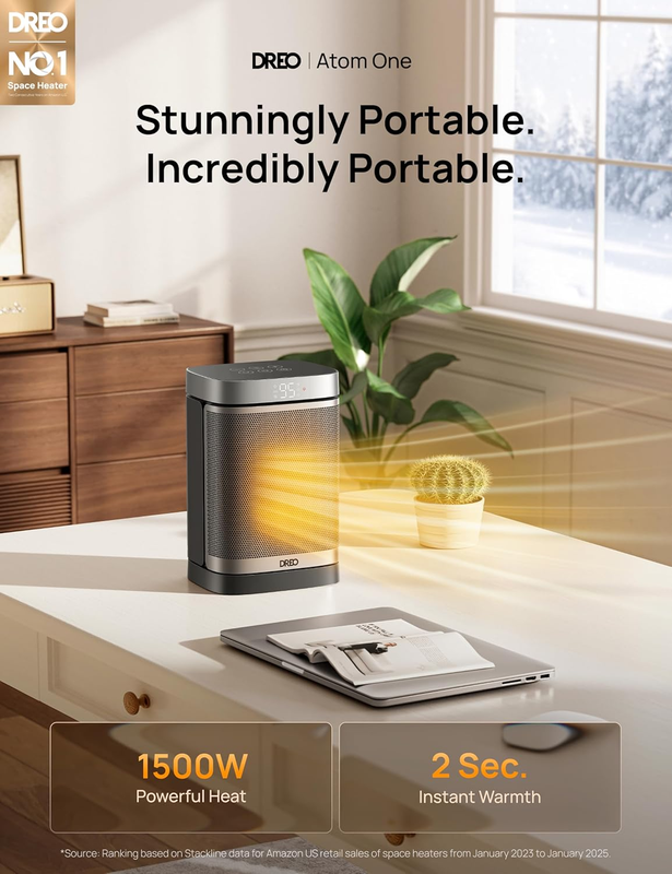Space Heater, 1500W Portable Electric Heaters for Indoor Use, PTC Ceramic Heater1