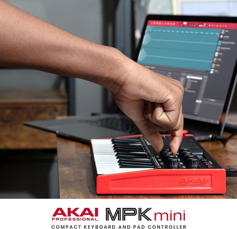 MPK Mini MK3 25 Key USB MIDI Keyboard Controller w/ 8 Drum Pads 8 Knobs8