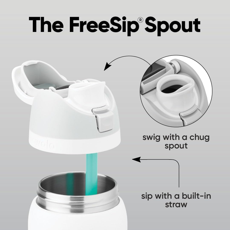 Owala FreeSip 32oz Stainless Steel Water Bottle Straw Insulated Surf Edge1