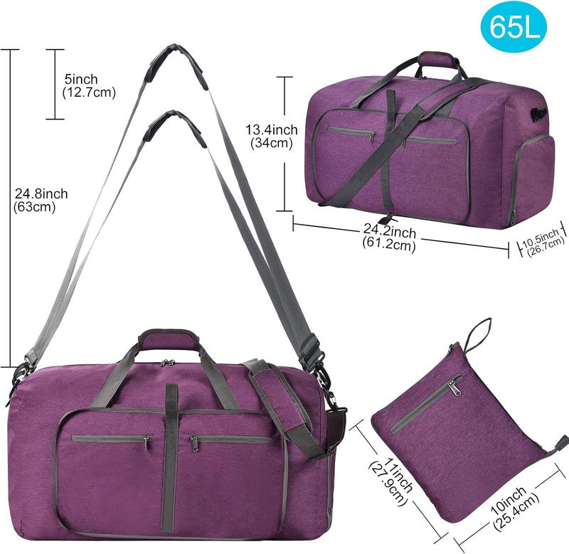 Duffle Bag Shoes Compartment Foldable Travel Waterproof Adjustable Strap Men2