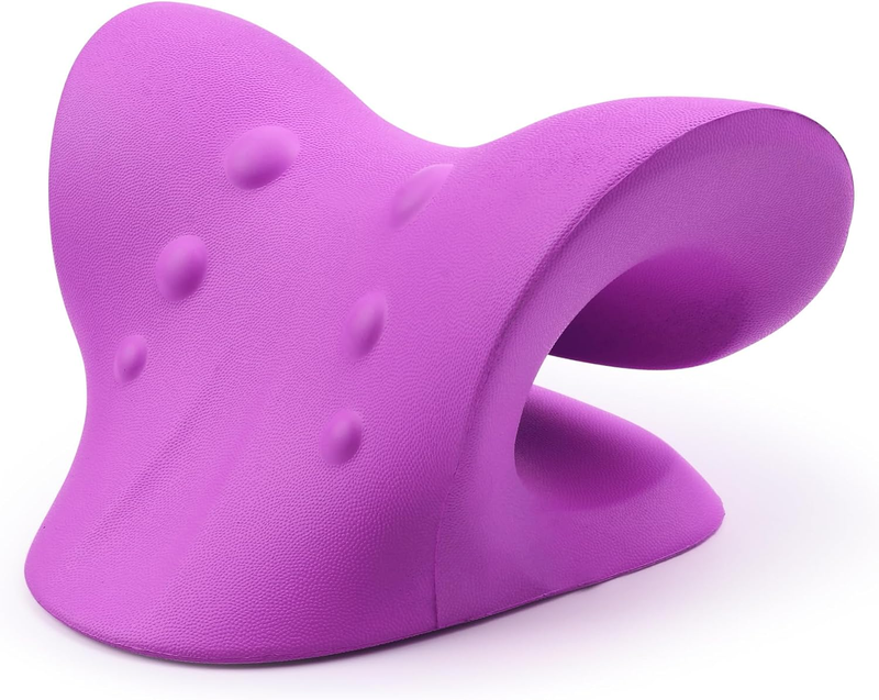 Neck Shoulder Relaxer Cervical Traction TMJ Pain Relief Purple1
