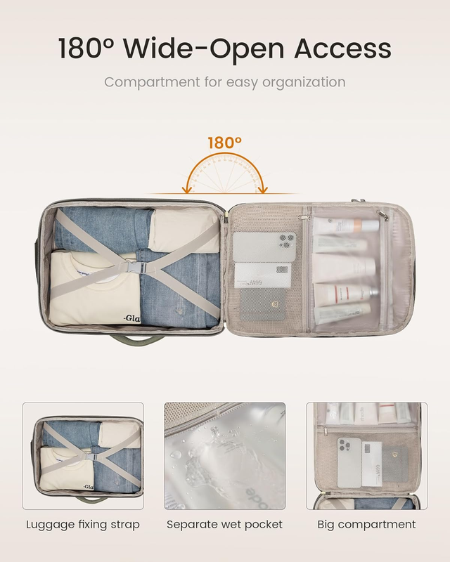 40L Travel Backpack Carry On TSA Approved 17in Laptop 3 Packing Cubes5