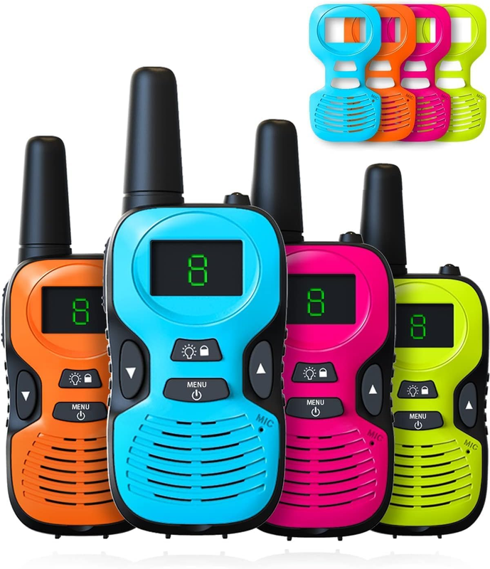Kids Walkie Talkies 4 Pack Long Range Toy Radios Flashlight LCD 3 Miles 5 70