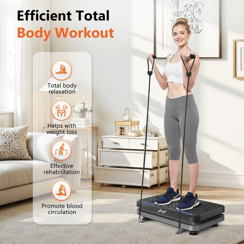 Vibration Plate Fitness Platform Exercise Machine Vibrating Shaking Full Body Sh4