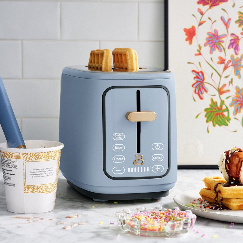 2 Slice Toaster with Touch Activated Display, Cornflower Blue by Drew Barrymore2