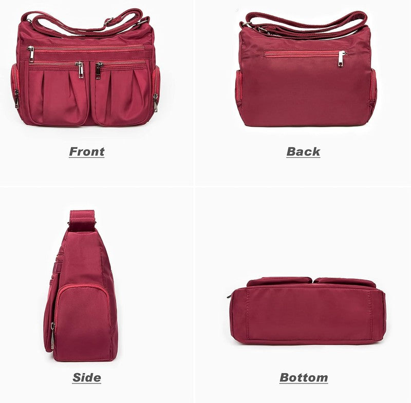 Women Crossbody Bag Waterproof Nylon Lightweight Shoulder Travel Purse Handbag3