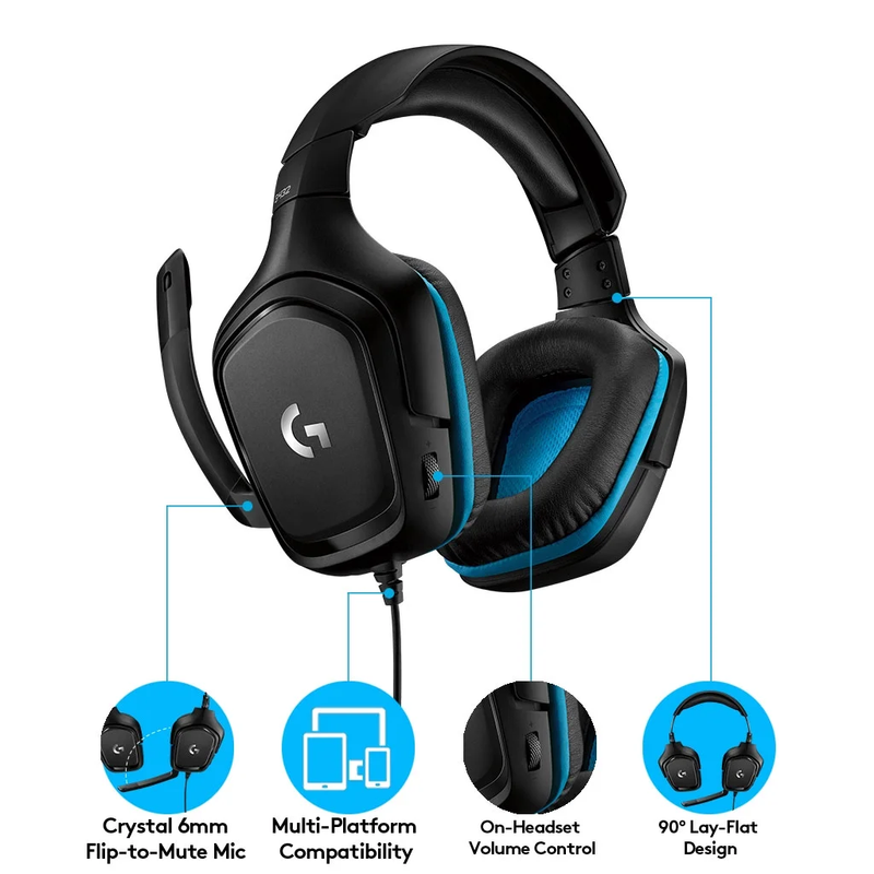 Gaming Headset PC PS5 Xbox Series X/S One Switch Mac Wired RGB Noise Mic5