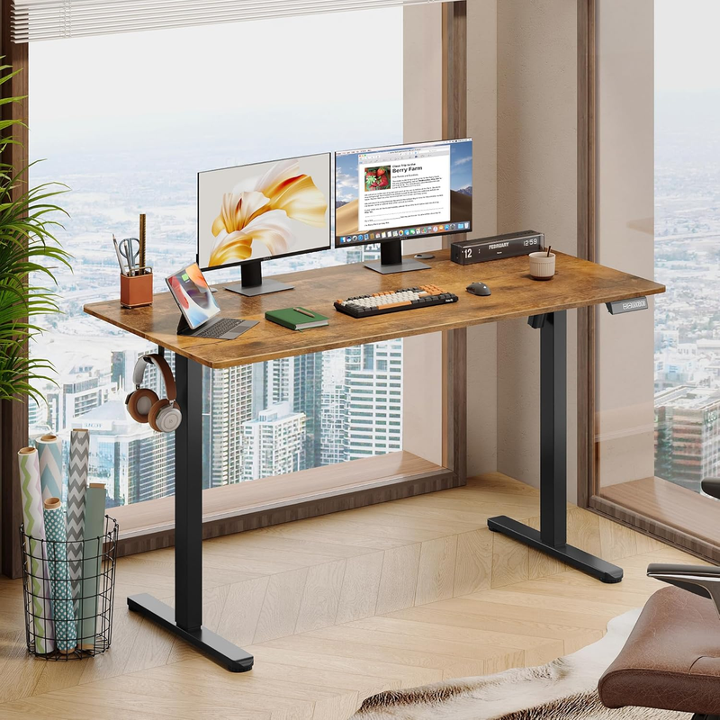 Electric Standing Desk 55" Height Adjustable Desk with Memory Presets1