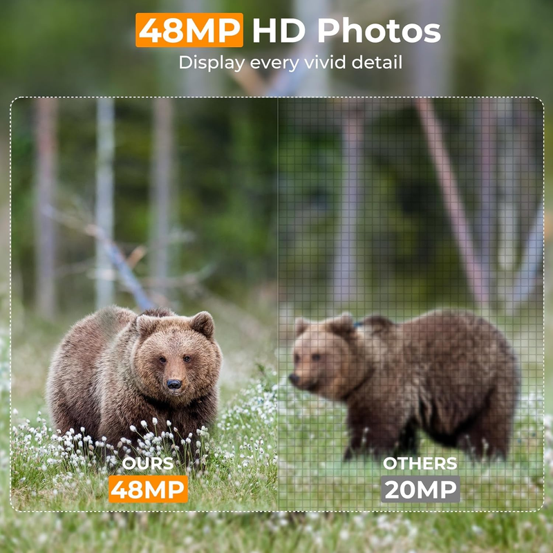 4K 48MP WiFi Trail Camera No-Glow Night Vision 0.2S Trigger 120° Cam2