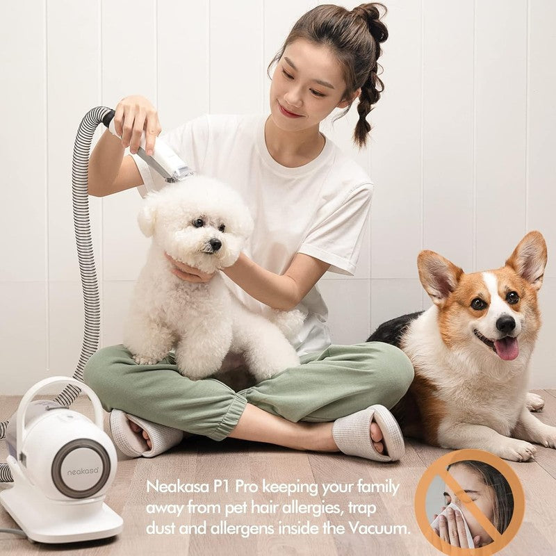 P1 Pro Pet Grooming Kit Vacuum 99% Hair Clippers 5 Tools Dog Cat6