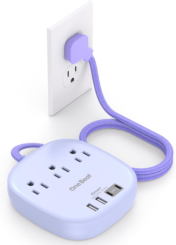 Cruise Approved Power Strip 3 Outlets 4 USB 2 USB C 6FT Purple8