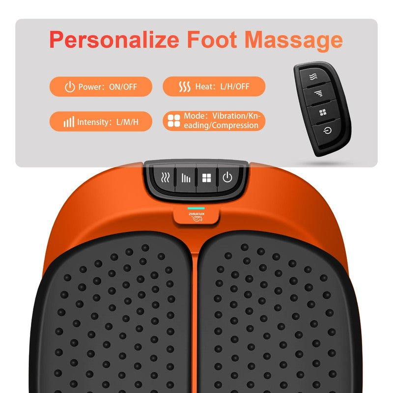 Foot Massager with Heat, Vibration Foot Massager for Blood Circulation, Gift4