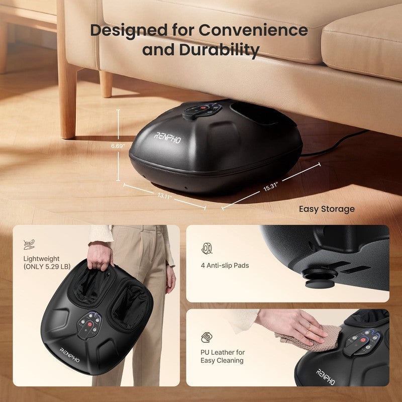 Foot Massager with Heat, Shiatsu Foot Massager Machine for Neuropathy Pain and 17