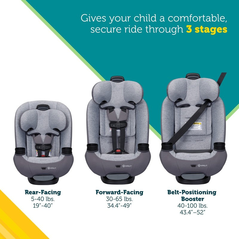 Quickfit All-In-One Convertible Car Seat, Cirrus, Gray1