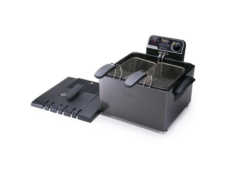 5 Qt Dual Basket Pro Fry Immersion Element Black Deep Fryer 054891