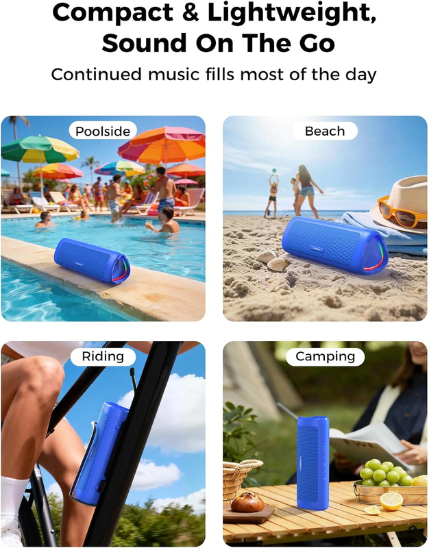 Portable Bluetooth Speaker 20W Wireless IPX5 Waterproof 24H Battery6