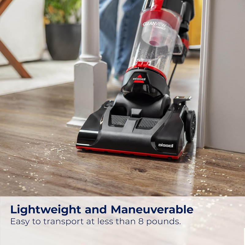 Cleanview Compact Upright Vacuum, Fits in Dorm Rooms & Apartments, Lightweight w1