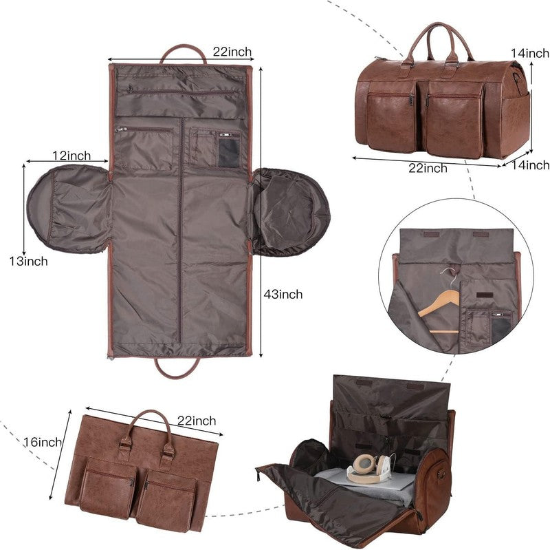 2in1 Garment Duffle Bag Hanging Suit Travel Carry On Business Men Women1