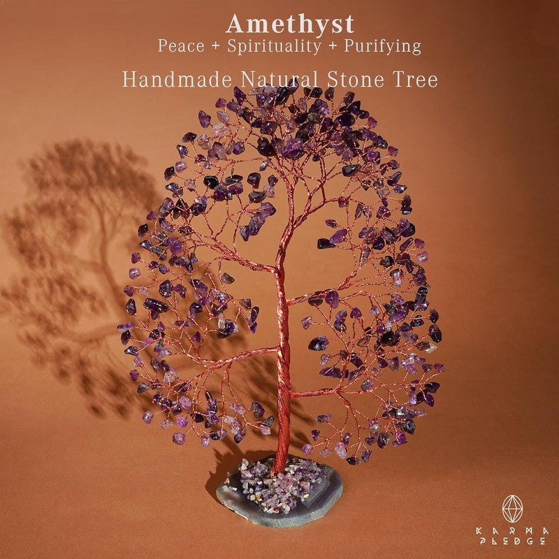 Amethyst Chakra Crystal Tree Feng Shui Decor Positive Energy Good Luck Gift1