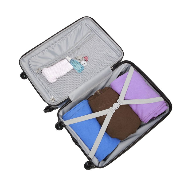 3Pc Hardside Luggage Set 360 Spinner Wheels Carry On Packing Cubes Blue Water3