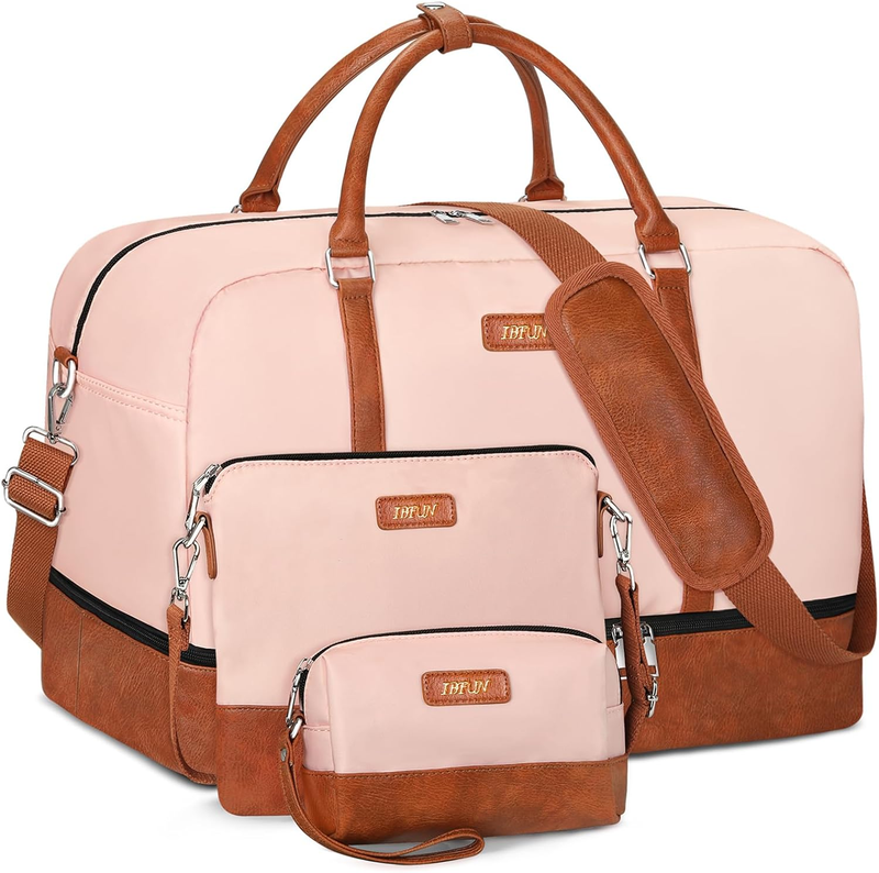 Weekender Bags for Women, 21" Weekender Travel Bag, Travel Duffle Bag with Shoe 11