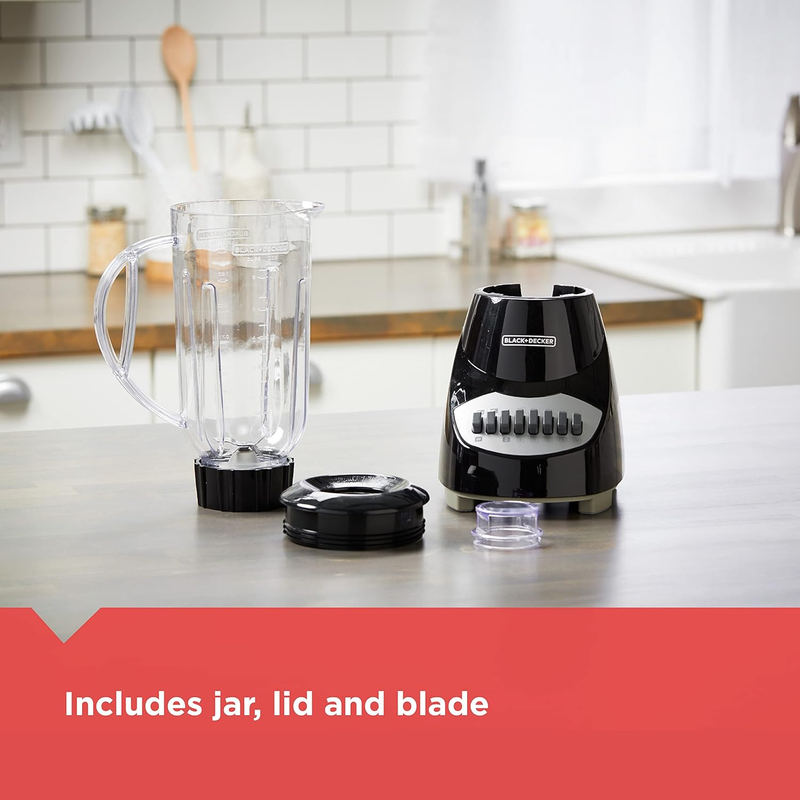 10-Speed Countertop Blender, BL2010BP, 6-Cup Plastic Jar, Dishwasher-Safe, Stain3