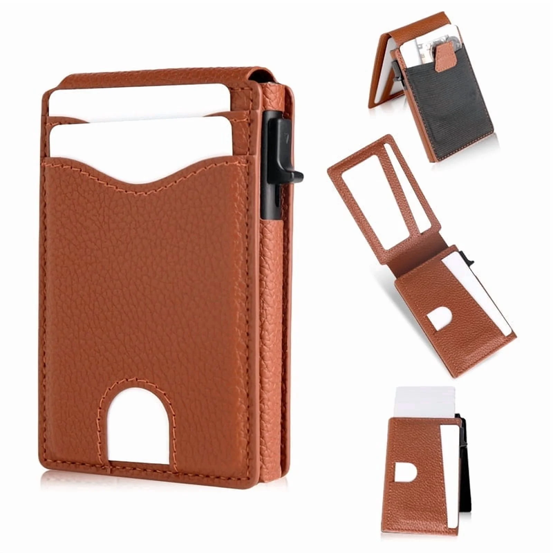 Men's RFID Blocking Pop Up Wallet Bifold Slim Card Holder ID Window 9 13 Cards2