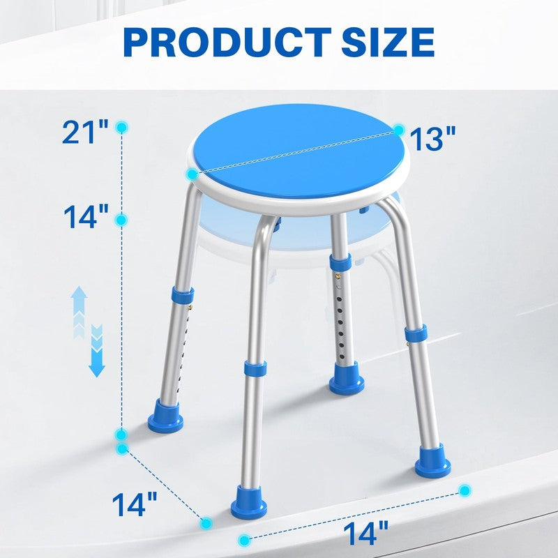 Adjustable Anti-Slip Shower Stool, Tool-Free Bath Chair for Seniors6