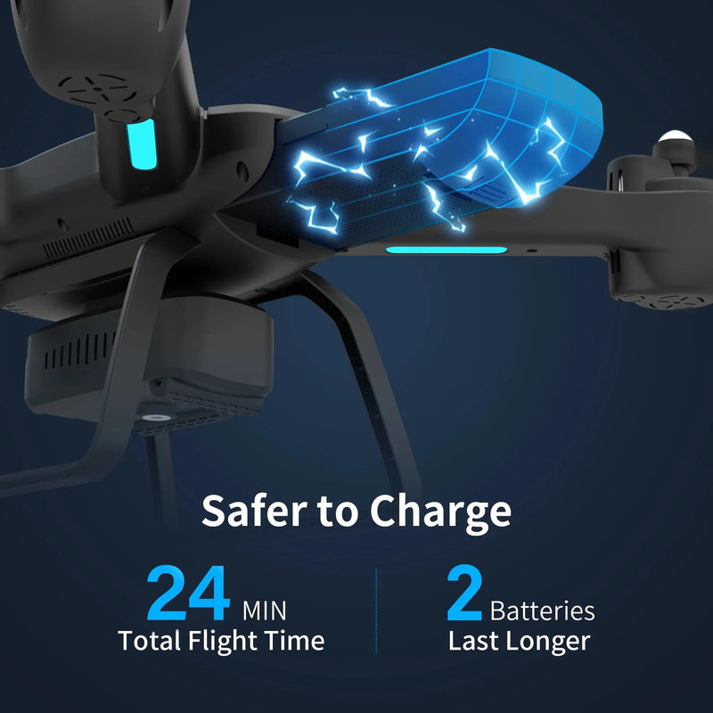JY03 1080P FPV Drone w/ HD Camera Optical Flow 2 Batteries RC Quadcopter1