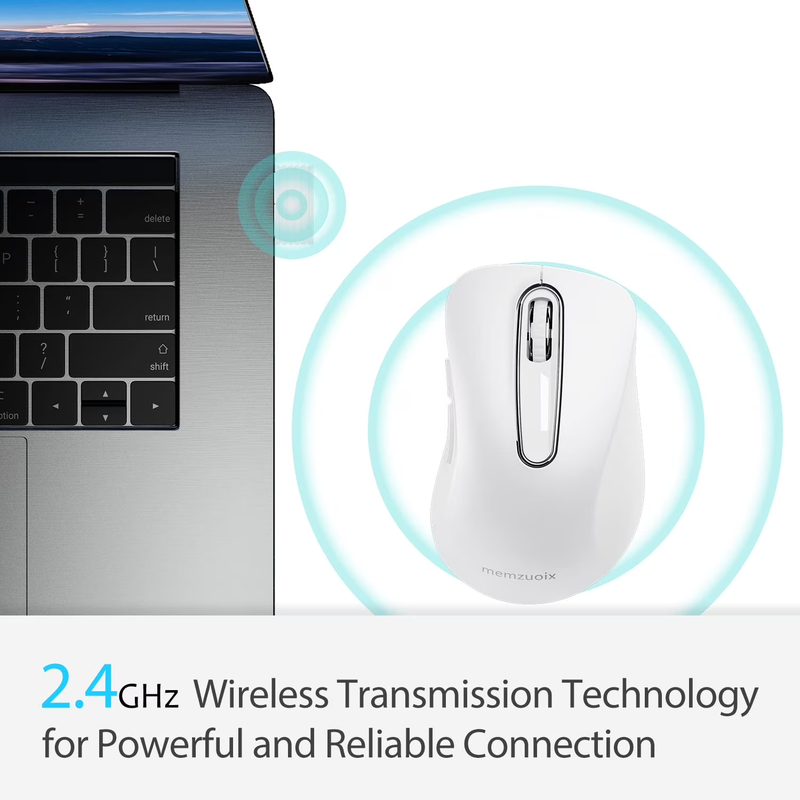 Wireless Optical Mouse 1400 DPI 5 Button Cordless USB Nano Receiver White4