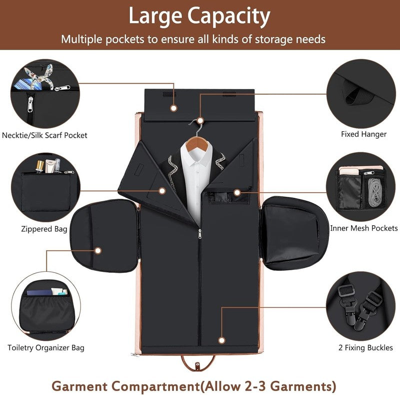 Garment Duffel Bag Travel Convertible Carry On Weekender w/ Shoe Pouch 3Pc Set2