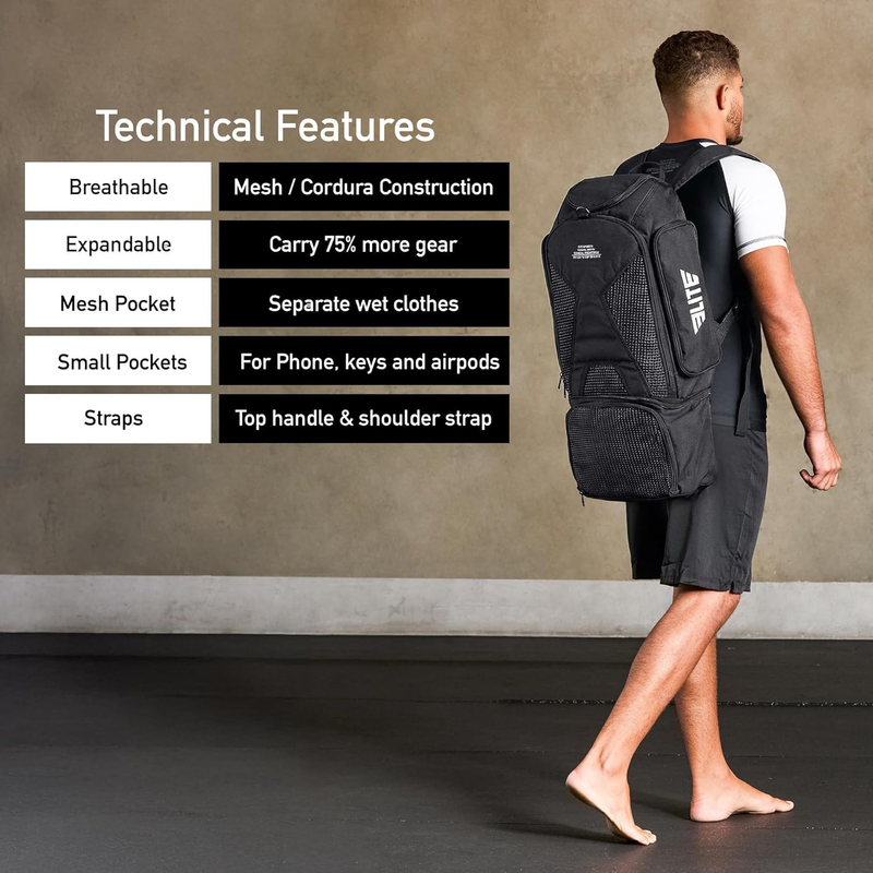 Jiu Jitsu BJJ Gym Duffel Backpack Bag MMA Boxing Expandable Gear2