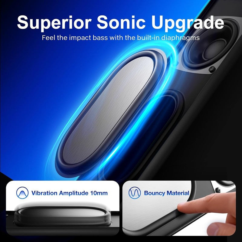 RGB Computer Speakers USB USB C 3.5mm Aux Plug Play PC Laptop Stereo2