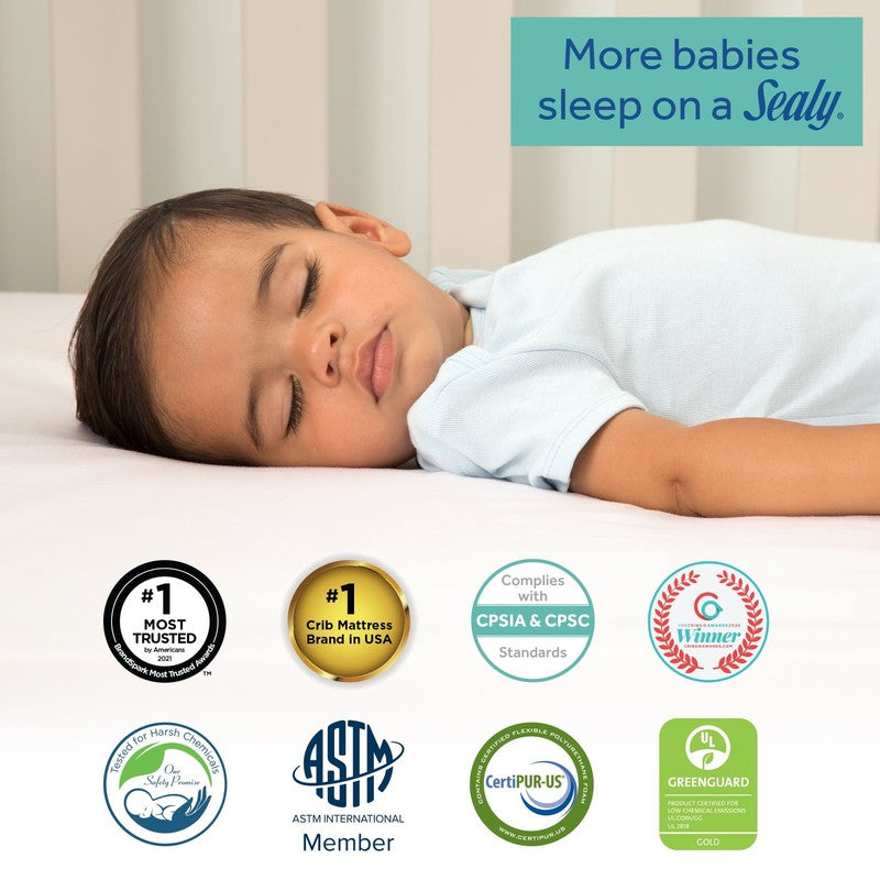 Rest Premium 2 Stage Crib Toddler Mattress 150 Coil Innerspring Gray5