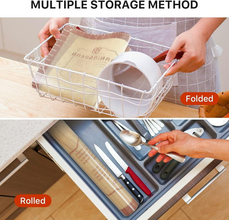26X16 Inch Extra Thick Silicone Baking Mat with Measurements, Non Slip and Reusa8