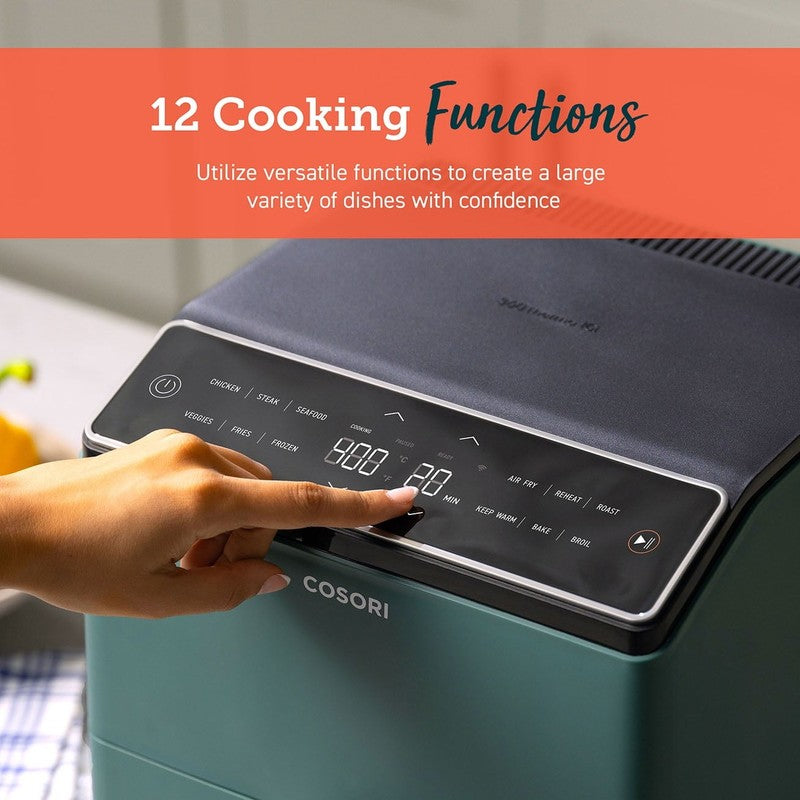 Dual Blaze 6.8Qt Ceramic Coating Smart Air Fryer Green7