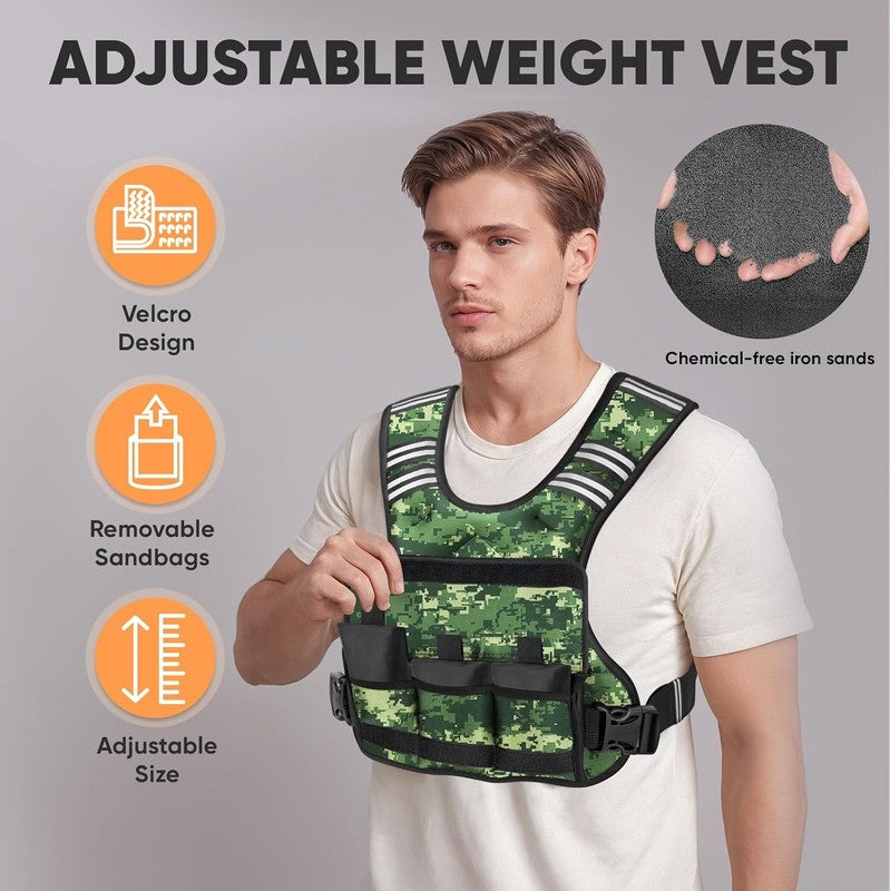 Adjustable Weighted Vest 4 10lb Strength Training Running Walking Unisex2