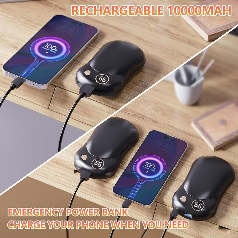Behome 2Pack Magnetic Hand Warmers Rechargeable, Electric Hand Warmers with 3 Te3
